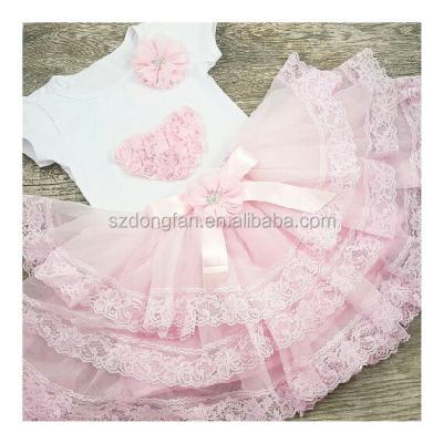 China Viable birthday gift for kids, Dollcake tutu bow dress newborn baby dress for sale