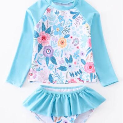 China Breathable Baby Swimwear Girls Swimwear Toddler Girls Floral Bikini for sale