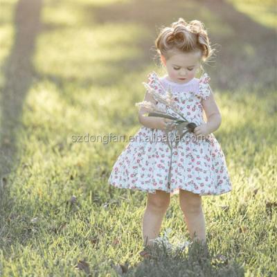 China Latest Viable Formal Kids Dress Up Dresses For Baby Girl Floral Print Dress for sale