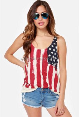 China Anti-Static Summer Tops American Flags Print T-Shirts For Women USA July 4th Plus Size Stitch Lady Casual Sexy Loose Apparel Shirt for sale