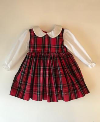 China Newborn Babies Girls Christmas Dresses Tartan Breathable Clothing Newborn Dress for sale