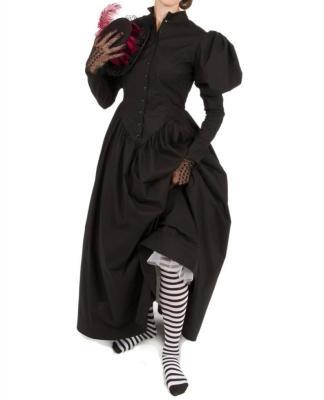 China Halloween Cosplay Costume Anti-Static Victorian Mourning Dress for sale