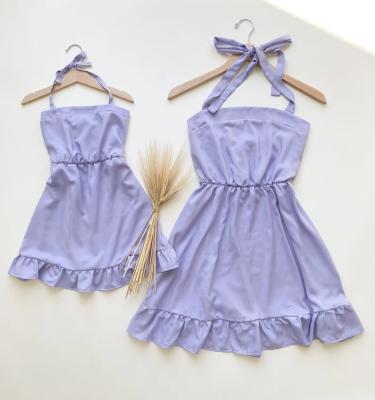 China Breathable Casual Mommy And Me Clothes Outfits Summer Mother And Daughters Matching Dresses for sale