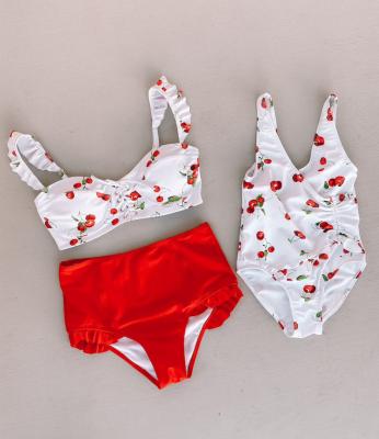 China Family Women and Girls Swimwear and Beachwear QUICK DRY Set Matching Swimsuits Mommy and Me Bikini for sale