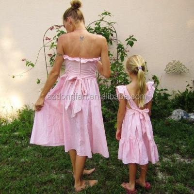 China High Quality Matching Spandex/Cotton 2016 New Arrival Mother And Daughter Dresses Western Style for sale