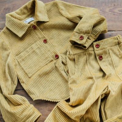 China Unisex Casual Kids Corduroy Shirt, Baby Clothing, Kids Outfit Long Sleeve for sale