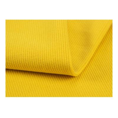 China Suede Rib Sweater Knit Fabric For Women Sweaters KF30562 300gsm Cotton Spandex 1x1 Tear-Resistant Rib For Vest for sale