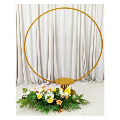 China Easy assemble hot sale ring iron cake decoration stand wedding table decoration balloon flower arch ornaments wedding flower table for sale