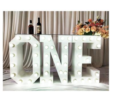 China Wholesale Metal Material Metal LOVE ONE BABY Number Letter Props Party Table For Wedding Decoration Event for sale