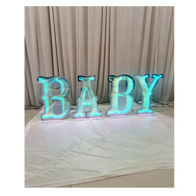 China Moden Marquee Neon Letters RGB Event Stage Celebration For Wedding Decor Baby Shower Love Letters Numbers Letters Decor Light Up Signs for sale