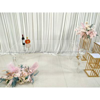 China Clear Acrylic Classic Wedding Decoration Tablc Wedding Stage Decoration On Sale for sale