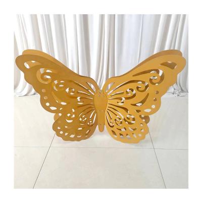 China Assemble and Disassemble High Quality Detachable Butterfly Shaped Backdrop Stand Home Weddings Easier for Flower Decoration Party Gold Butterfly Decorations for sale