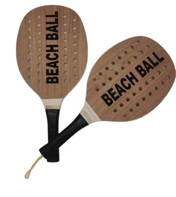 China Cherry Red Poplar Wood Racquetball Rackets Beach Pickleball Paddle For Park Beach And Outdoor Pine Racket Premium Set for sale