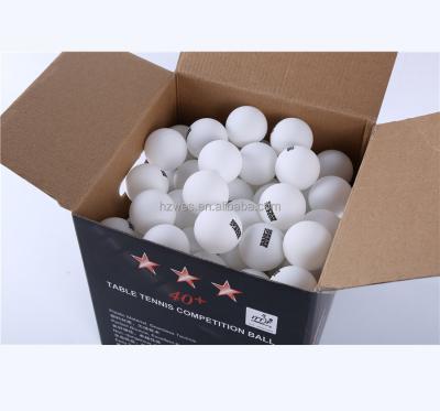 China Plastic ITTF approved one star table tennis ball, used in world competition, 40+professional ping pong ball flammable for sale