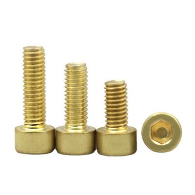 China Pan Metric ISO Brass 8.9 Grade Carbon Steel Plated With Color Zinc ASME B18.3 Yellow Zinc Cup Hexagon Head Socket Screw for sale