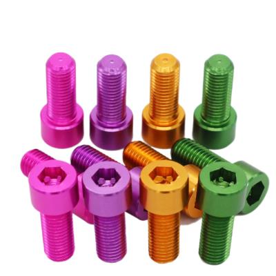 China Half Full Stainless Steel Thread Anodized Alumina Motorcycle Decor Metric Aluminum Imperial Hex Allen Bolt Din934 Head Bolt for sale