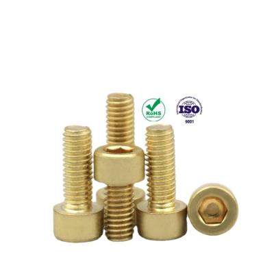 China Stainless Steel 6.8 Grade CNC Knurled Din321 M10 M12 Hex Socket Allen Head Bolt Brass Copper Screw for sale