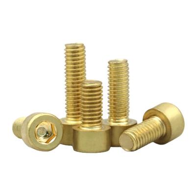 China Stainless steel 6.8 grade CNC knurled brass copper hex socket cheese head bolt din321 M16 M18 for sale