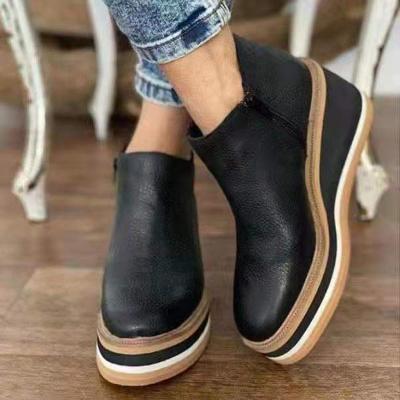 China Wholesale 2022 New Style Side Zipper Anti-odor Autumn Short Boots Women's Casual Winter Shoes Boots Large Size 43 for sale