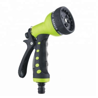 China Soft Handle Garden Hose Nozzle 7 Pattern Spray Gun For Hose High Pressure Hand Sprayer Flexible Plastic Expanding Nozzle For Washing for sale