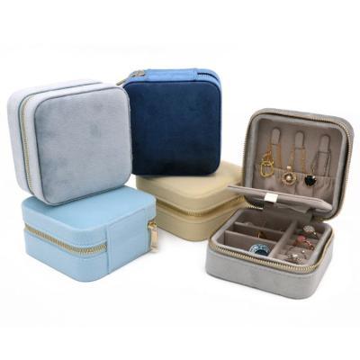 China Eco-friendly Professionally Made Jewelry Storage Travel Box Jewelry Storage Box Velvet Luxury Jewelry Gift Box for sale