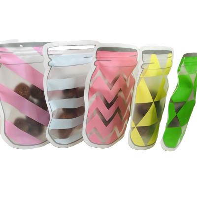 China Wholesale Recyclable Mason Jar Shaped Bag Bottle High Quality Shaped Pouch For Candy For Candy for sale