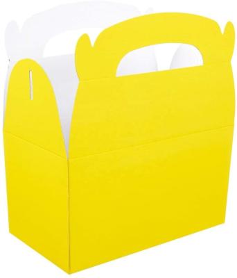 China Recycled materials yellow gift box for children's birthday parties; ideal for candy, chocolate, and toys for sale