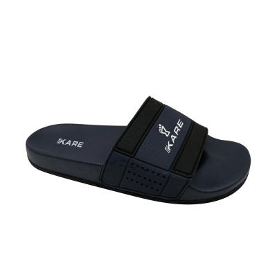 China Cushioning New Design Custom PU Slides, OEM Logo Sandals Slides Personalized Slippers For Men, 3d Design Color Mens Slipper for sale