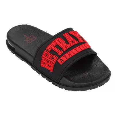 China Damping Cheap Simple Customized Screen Printing Design 3d Slides Sandals Slipper, Custom Logo Man PU Slide Sandals, Blank Sublimation Slides for sale