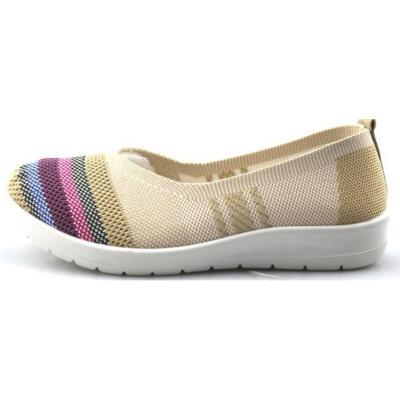 China Wholesale Custom Made Lightweight Knitted Shoes SlipOn Women Walking Fashion Running Breathable Casual Shoes Daily Wear Ladies Sneakers Loafers for sale