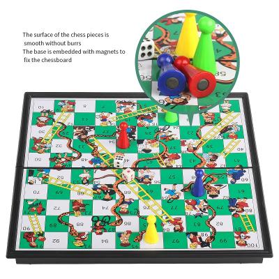 China Homr Deoration Magnetic Folding Portable Entertainment Game Chessboard Students Parent-child Puzzle Toys Wind Ladders Wind Chess for sale