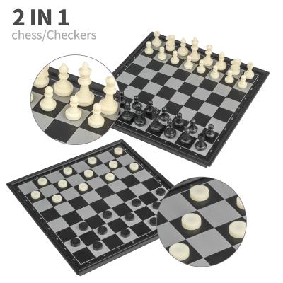 China Homr Deoration High Quality Internationa Family Outdoor Adult Chess Set Portable 2 in 1 Waterproof Chess Set for sale