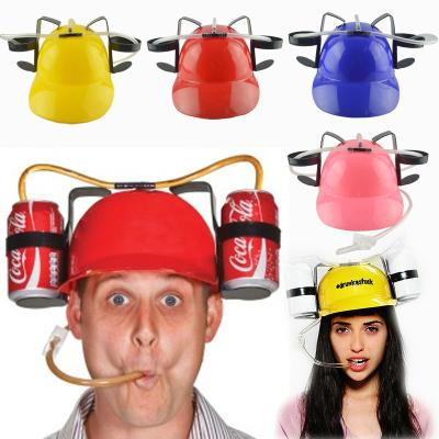 China Fashional Party Plastic Beer Helmet Beer Drinking Hat For Festival Carnival for sale