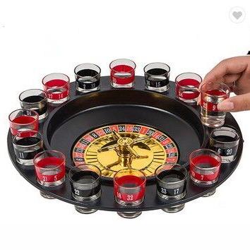 China Eco-friendly Non-Toxic Russian Roulette Spins Drinkable Blackjack Game KTV Roulette Game Blackjack Turntable Roulette Set for sale