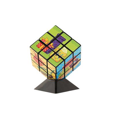 China Mini Top Quality Education Toy Magic Cube Organizer Customize Your Own Logo Puzzle Plastic Magic Cube For Kids for sale