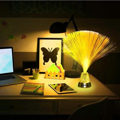 China Visible Light Fiber Optic Lamp Color Changing Crystal Base Fiber Optic Light for sale