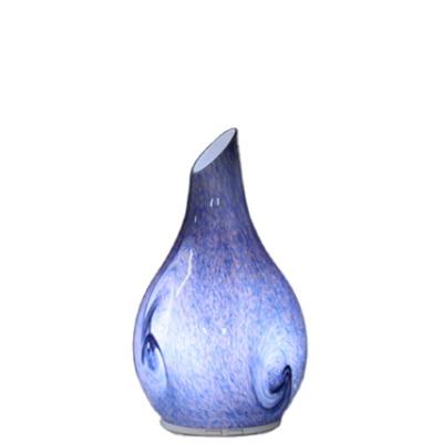 China 5-20 Square Meters Ultrasonic Glass Diffuser Essential Oil Aromatherapy Humidifier Mist Blue Aroma Diffuser Vase for sale