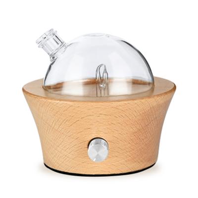 China 2020 New Product Refillable Hotel Wood Grain Aroma Diffuser Glass Atomizer Diffuser for sale