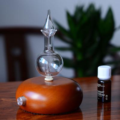 China 2020 New Genuine Nebulizing Hotel Essential Oil Diffuser Wood Diffuser Aroma Glass Diffuser Waterless Aromatherapy for sale