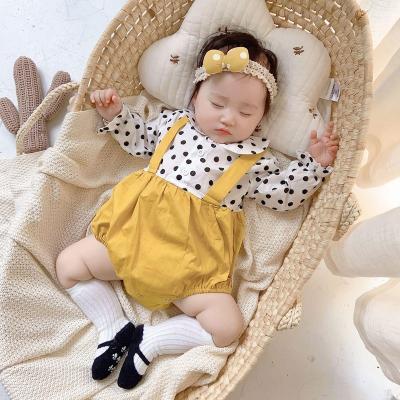 China Polyester / Cotton 2021 New Spring Summer Kids Clothing Baby Clothes Girls Tops Toddler Floral Jumpsuit Children Romper for sale