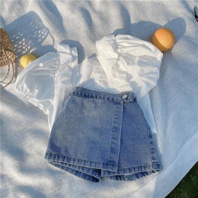 China Breathable New Summer Baby Clothing Children Clothes Kid Culottes Baby Girl Dresses A-line Denim Kids Skirts for sale