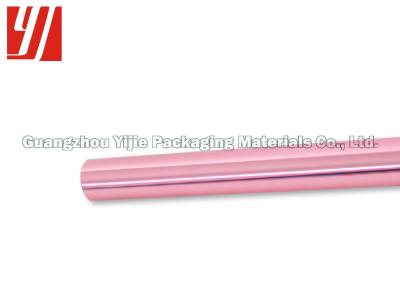 China Rosa Beschichtung 12 Mikrometer färbte Folie Rolls für Kosmetik-Flasche zu verkaufen