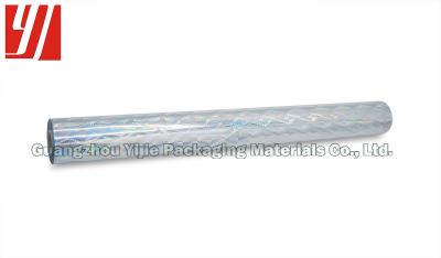 China Silver Prismatic Package 1 Inch Core Laser Foil Roll for sale