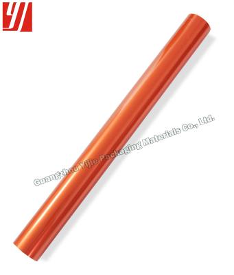 China Matte Orange Red PET Width 0.64m Decorative Aluminum Foil for sale