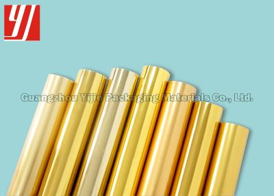 China SGS 25 Micron Gold Hot Stamping Foil For PP Synthetic Paper General Paper Plastic for sale