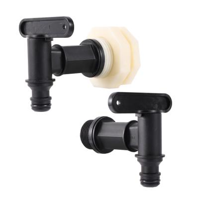 China IBC Tank Use 3/4 Inch Thread IBC Tank Faucet Adapter Valve Plastic Aquarium Replacement Valve Adapter for sale