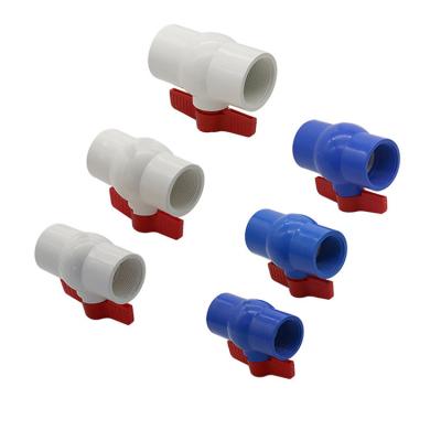 China Home Internal Thread PVC Pipe Fitting Plastic Ball Valve DN32 DN40 DN50 1.25 1.5 2 Inch Water Stop Valve for sale