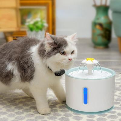 China Joyfamily Night Light Automatic Flower Cat Water Pets Water Dispenser Large Automatic Drinking Pet Cat Feeder for sale