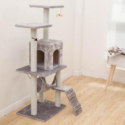 China Joyfamily Large High Quality Custom Size Cat Climbing Tree Luxury Cat Stocked Activity Tree for sale