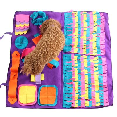 China Joyfamily Stocked Dog Training Olfactory Puzzle Toy Pad For Dog Protective Mat Pet Game Blanket for sale